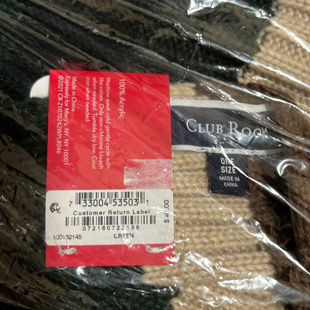 🆕 Club Room Men’s Cable-Knit Scarf (NTW)